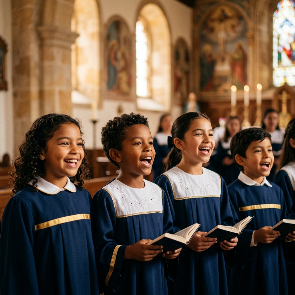 Coro infantil en presentación