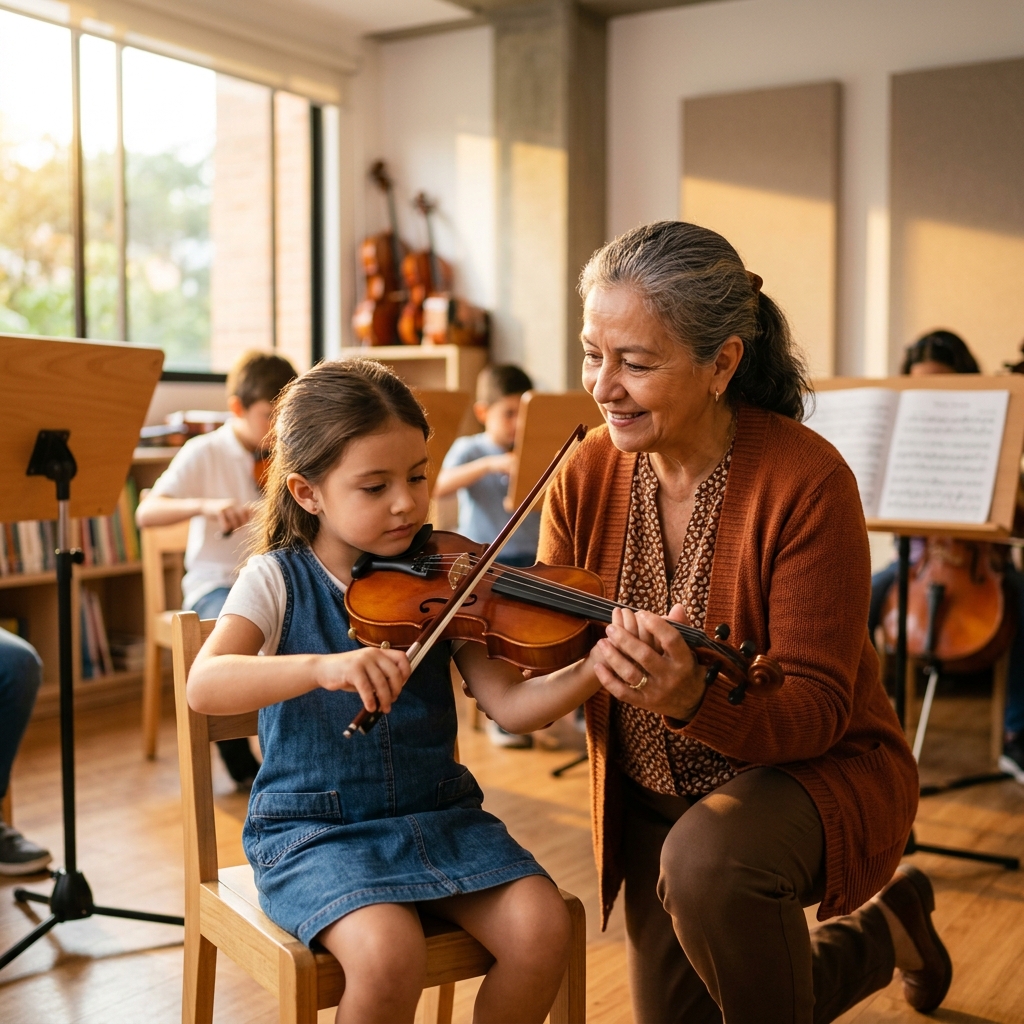 Clase de música en la escuela
